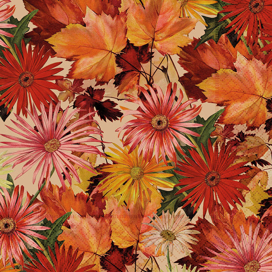 Autumn plants servíettur 33x33 cm.