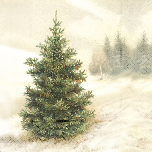 Servíettur 20 stk - 33x33 cm - Fir tree.