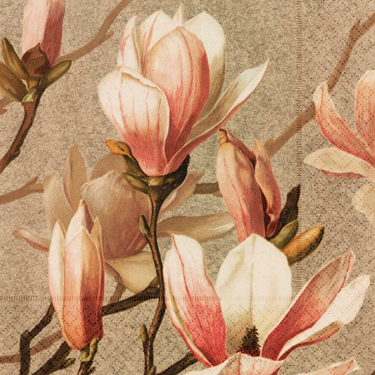 Servíettur 20 stk - 33x33 cm - Magnolia.